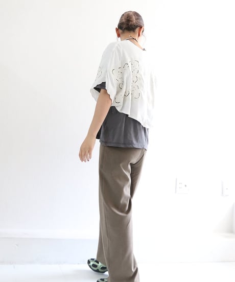 カットワーク ショートガウン レディース レーヨン100% 羽織り カーディガン【MWEZI by ZURIsol 沖縄 セレクトショップ 通販】