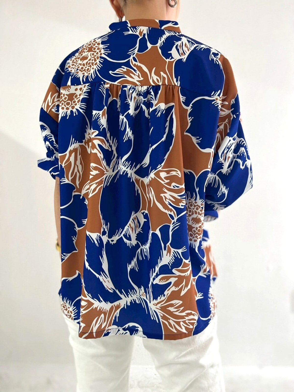 フラワープリントブラウス(5W61003H) | MWEZI by ZURIsol okinawa