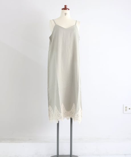 レースキャミワンピース レディース ロングワンピース 重ね着 レイヤード / HEM LACE CAMI DRESS