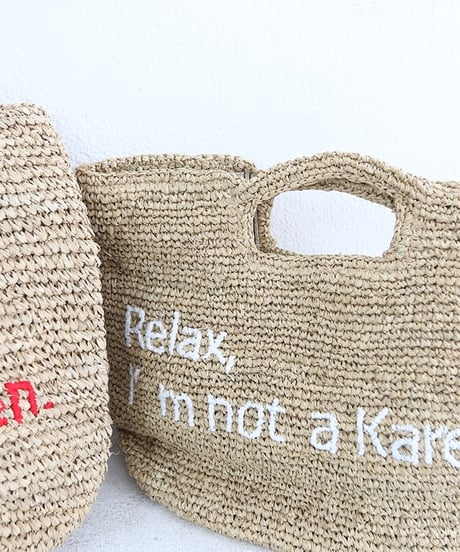 【MWEZI by ZURIsol 沖縄 バッグ 通販】KAREN BAG ラフィア 刺繍 トートバッグ レディース ナチュラル リゾートバッグ