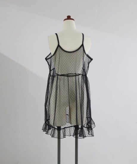 ドット メッシュ キャミソール レディース シアー レイヤード インナー / DOT MESH CAMISOLE【MWEZI by ZURIsol 沖縄 アパレルショップ 通販】