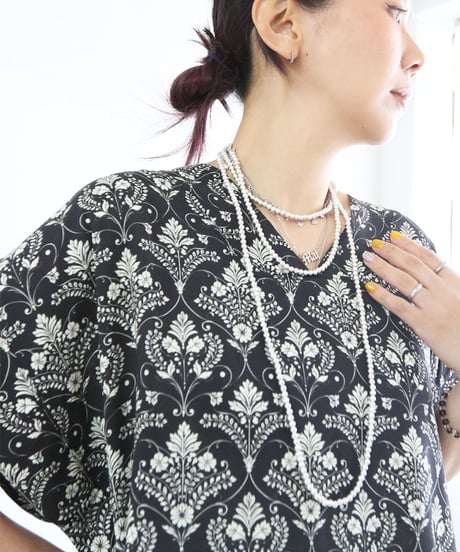 総柄コクーンワンピース レディース レーヨン ワンピース / COCOON DRESS