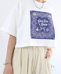 ペイズリークロップドTシャツ レディース / Paisley Cropped T-Shirt