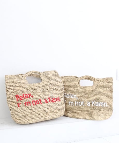 【MWEZI by ZURIsol 沖縄 バッグ 通販】KAREN BAG ラフィア 刺繍 トートバッグ レディース ナチュラル リゾートバッグ