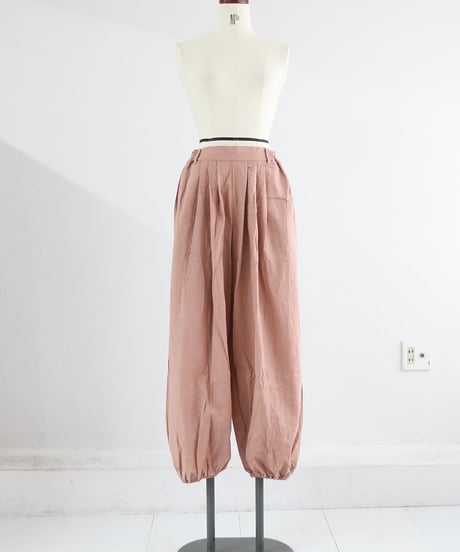 リネンライク バルーンパンツ レディース ハーレムパンツ