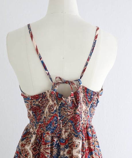ヴィンテージペイズリーキャミワンピース / Vintage-style camisole dress
