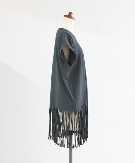 フリンジトップス レディース ロング丈 綿100% FRINGE TOPS