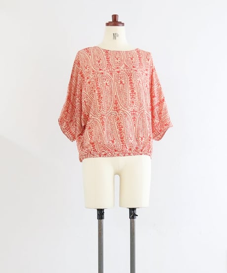 【MWEZI by ZURIsol 沖縄・宜野湾 セレクトショップ 通販】レディース ペイズリー リボントップ/ Paisley Ribbon Top