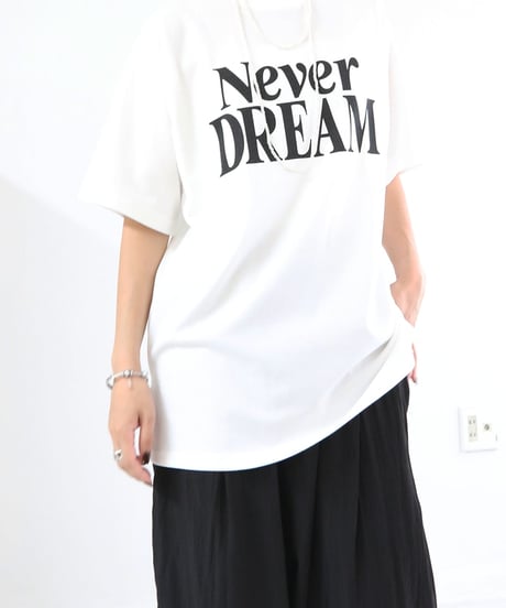 NEVER DREAM ロゴTシャツ レディース オーバーサイズ / NEVER DREAM T-shirt