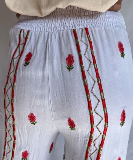 エスニック刺繍ワイドパンツ / EMBROIDERY LONG PANTS(3S24001E)STEVIE
