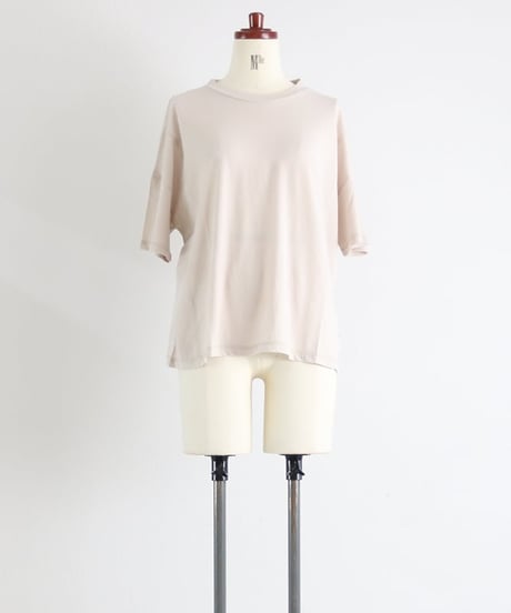 シアー切替 ビッグTシャツ レディース オーバーサイズ 半袖 ROUGH -TEE