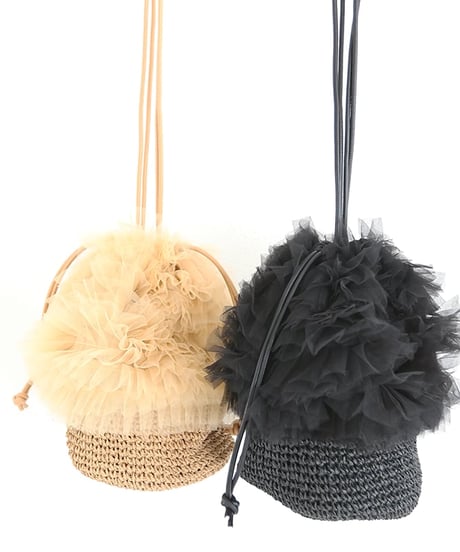 どんぐりレースラタンBAG / Acorn Lace Rattan Bag