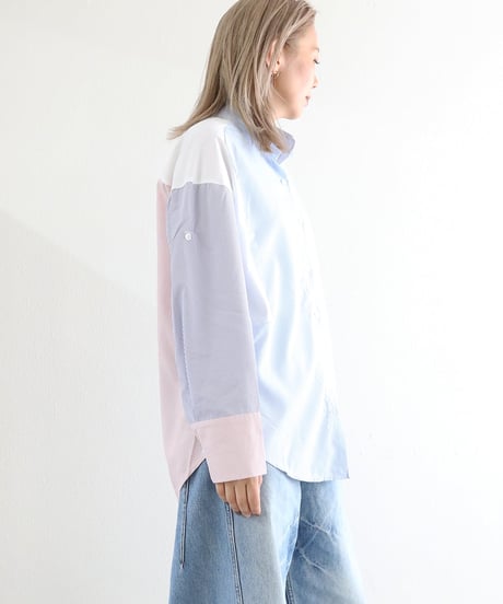 【MWEZI by ZURIsol 沖縄 リゾートファッション 通販】レディース ミックスストライプ シャツ / Mixed Stripe Shirt