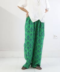 総柄ワイドパンツ レディース レーヨン イージーパンツ / GOTHIC PANTS
