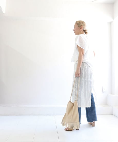 【MWEZI by ZURIsol 沖縄・宜野湾 アパレルショップ 通販】レディース シアーフリンジレイヤード スカート