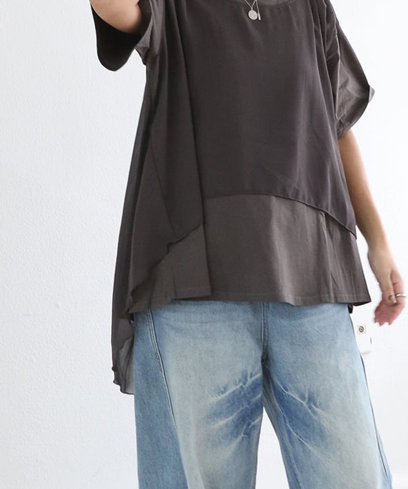 レイヤードシアーTシャツ(W5W2072o) | MWEZI by ZURIsol okinawa