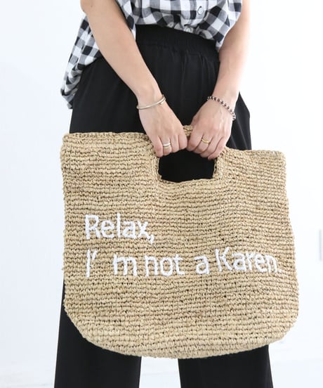 【MWEZI by ZURIsol 沖縄 バッグ 通販】KAREN BAG ラフィア 刺繍 トートバッグ レディース ナチュラル リゾートバッグ