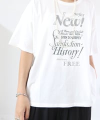 メッセージプリントTシャツ レディース 綿100% 半袖Tシャツ / MESSAGE-TSHIRT