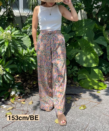 【MWEZI by ZURIsol 沖縄 レディースファッション 通販/親子/ペアルック】ブロックプリント リラックスパンツ Pants (BM5404)