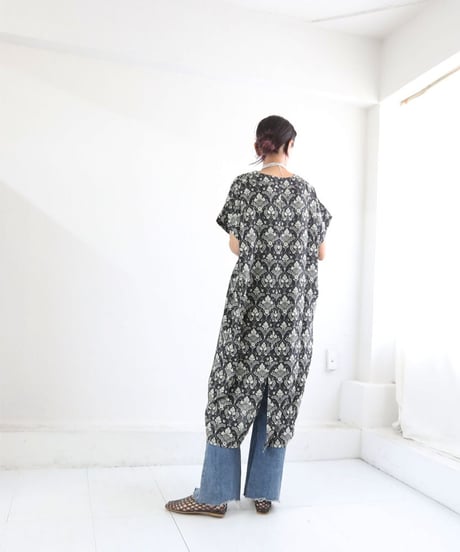 総柄コクーンワンピース レディース レーヨン ワンピース / COCOON DRESS