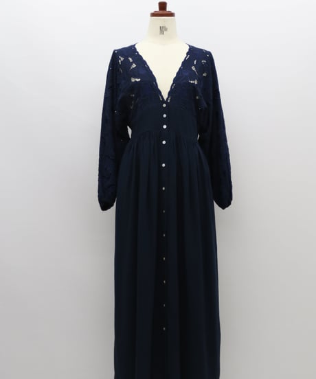 カットワークマキシワンピース Cardigan Dress (4S36004E)DAZZLE