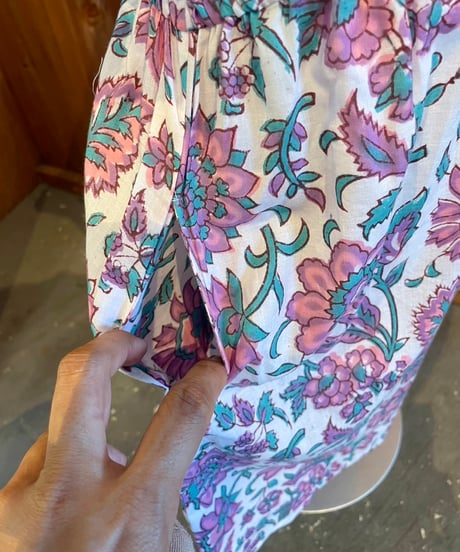 MWEZI キッズ ブロックプリント 浴衣ワンピース Kids Yukata Dress