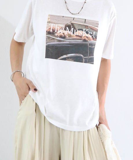 フォトプリントTシャツ レディース 半袖 オーバーサイズ The Musket