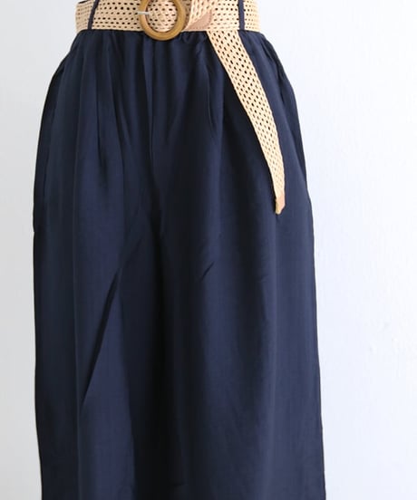 ベルト付きドレープワイドパンツ / rattan pants