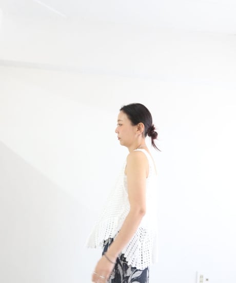 クロッシュメッシュ セットタンクトップ / Crocheted Mesh Set Tank Top
