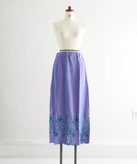 カットワークロングスカート /HEM CUTWORK LONG SKIRT