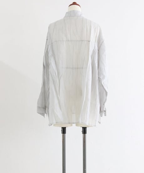 ライン柄 シアーブラウス レディース シースルー 長袖 オーバーサイズ トップス【MWEZI by ZURIsol 沖縄・宜野湾 セレクトショップ 通販】