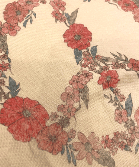 【MWEZI by ZURIsol 沖縄 子供服/キッズ ファッション/親子リンク/ペアルック】 Flower Peace プリント Tシャツ(Kids)MZ-16
