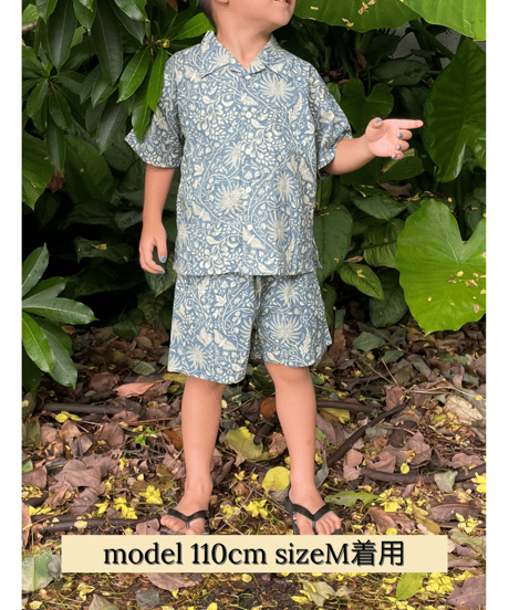 MWEZI キッズ インド綿 ハーフパンツ セットアップ対応 子供服 Kids India Cotton Short Pants(BM401)