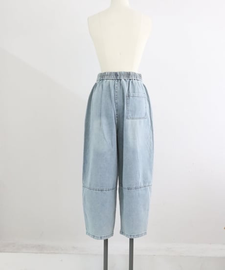 コクーンデニムパンツ レディース ワイドシルエット / switch light denim