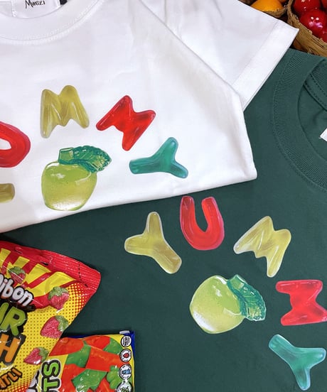 【MWEZI by ZURIsol 沖縄 子供服/キッズ ファッション/親子リンク/ペアルック】 Yummy Apple Tシャツ(Kids)MZ-18