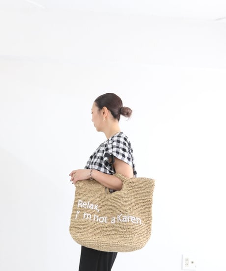 【MWEZI by ZURIsol 沖縄 バッグ 通販】KAREN BAG ラフィア 刺繍 トートバッグ レディース ナチュラル リゾートバッグ