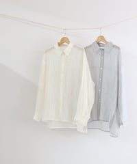 ライン柄 シアーブラウス レディース シースルー 長袖 オーバーサイズ トップス【MWEZI by ZURIsol 沖縄・宜野湾 セレクトショップ 通販】