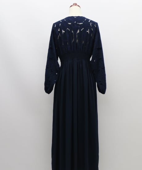 カットワークマキシワンピース Cardigan Dress (4S36004E)DAZZLE