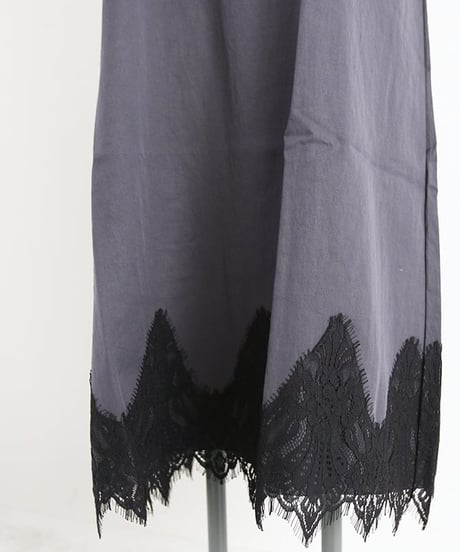 レースキャミワンピース レディース ロングワンピース 重ね着 レイヤード / HEM LACE CAMI DRESS