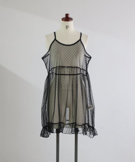 ドット メッシュ キャミソール レディース シアー レイヤード インナー / DOT MESH CAMISOLE【MWEZI by ZURIsol 沖縄 アパレルショップ 通販】