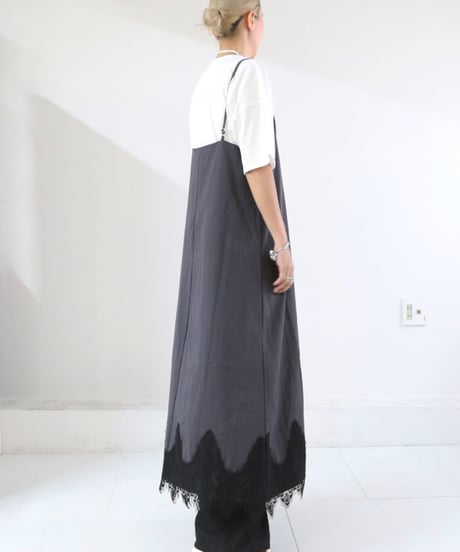 レースキャミワンピース レディース ロングワンピース 重ね着 レイヤード / HEM LACE CAMI DRESS