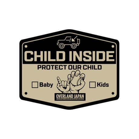 OVERLAND JAPAN  PET AND CHILD INSIDE STICKER