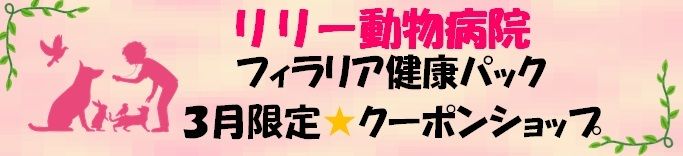 リリー動物病院　フィラリア健康パック　クーポンショップ