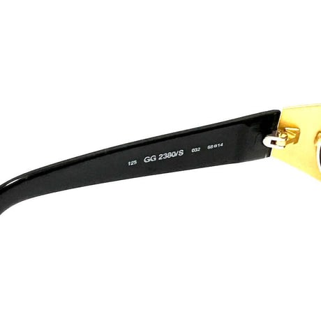 【DEAD STOCK】VINTAGE GUCCI SUNGLASSES BLACK × GOLD