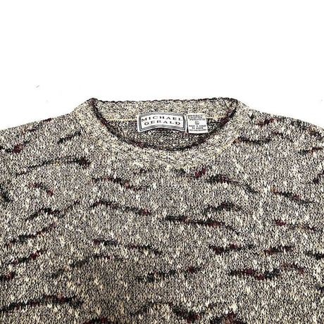 【USED】90'S MICHAEL GERALD MIX KNIT SWEATER
