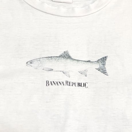 【USED】90'S OLD BANANA REPUBLIC FISHING T-SHIRT
