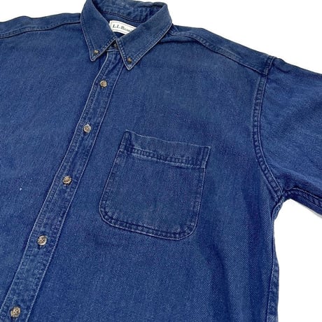 【USED】90'S L.L.BEAN SASHIKO WEAVE B.D SHIRT