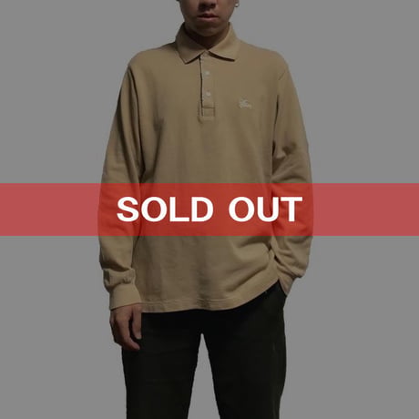 【USED】90'S BURBERRYS L/S POLO-SHIRT