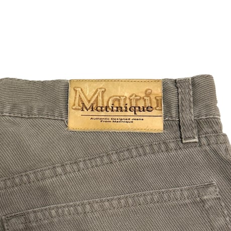 【USED】90's-00's Matinique Jeans Bias-Twill Wide Work Trousers