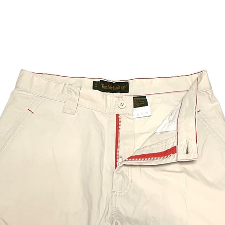 【USED】00's Timberland CARGO SHORTS OFF WHITE